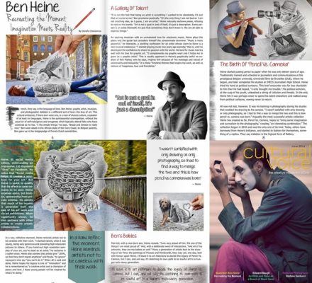 Ben Heine Art interview in Cultural Voice