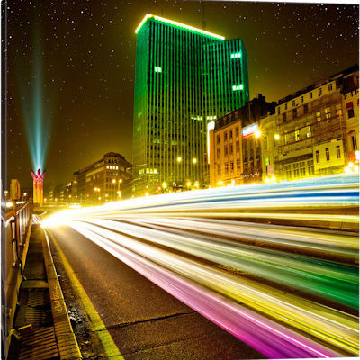 Brussels By Night - Canvas Print