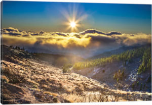 Cloudy Mountain - Canvas Print