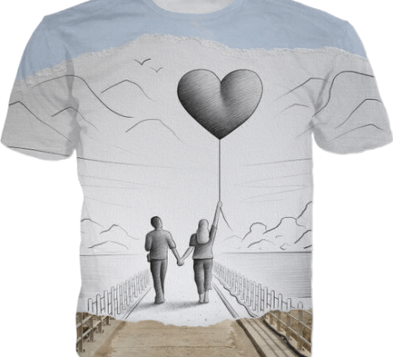 Lovers Walking - Pencil Vs Camera T-shirts and Clothes