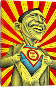 Obama vs. The Fear - Canvas Print