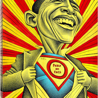 Obama vs. The Fear - Canvas Print