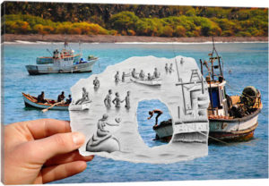 Pencil vs. Camera 2 AOC - Mermaid - Canvas Print