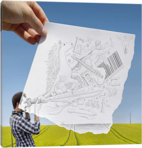 Pencil vs. Camera 30 - Photographer - Canvas Print