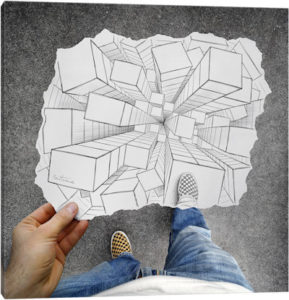 Pencil vs. Camera 32 - Vertigo - Canvas Print