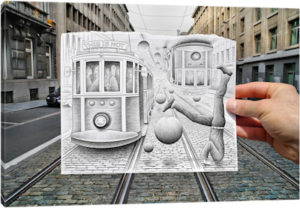 Pencil vs. Camera 35 - This is Not Gravity - Canvas Print