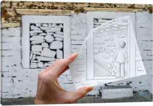 Pencil vs. Camera 46 - Child Dreaming - Canvas Print