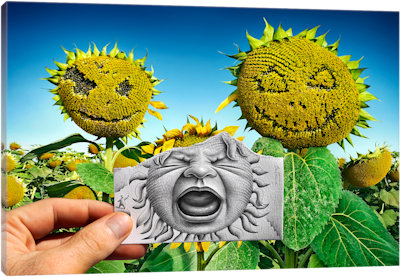 Pencil vs. Camera 62 - Baby Scream - Canvas Print