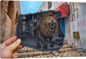 Pencil vs. Camera 63 - Mighty Lion - Canvas Print