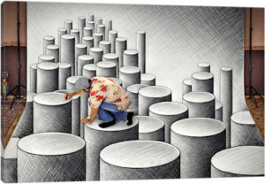 Pencil vs. Camera 75 (In The Making) - Canvas Print