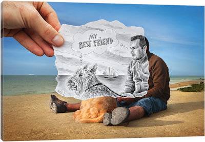 Pencil vs. Camera - Canvas Print