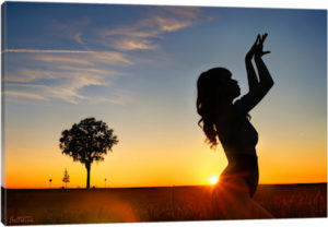 Sunset Woman - Canvas Print