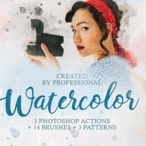 Watercolor photoshop actions and brushes - effects plugins - ben heine - fix the photo