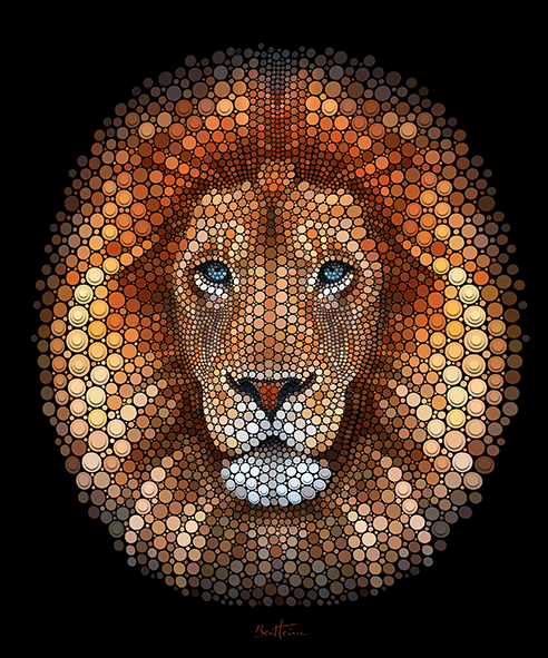 Buy Print with 3D effect - Home Deco - Lion