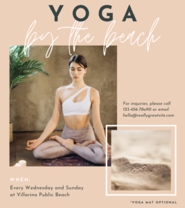 How to make a flyer for yoga classes