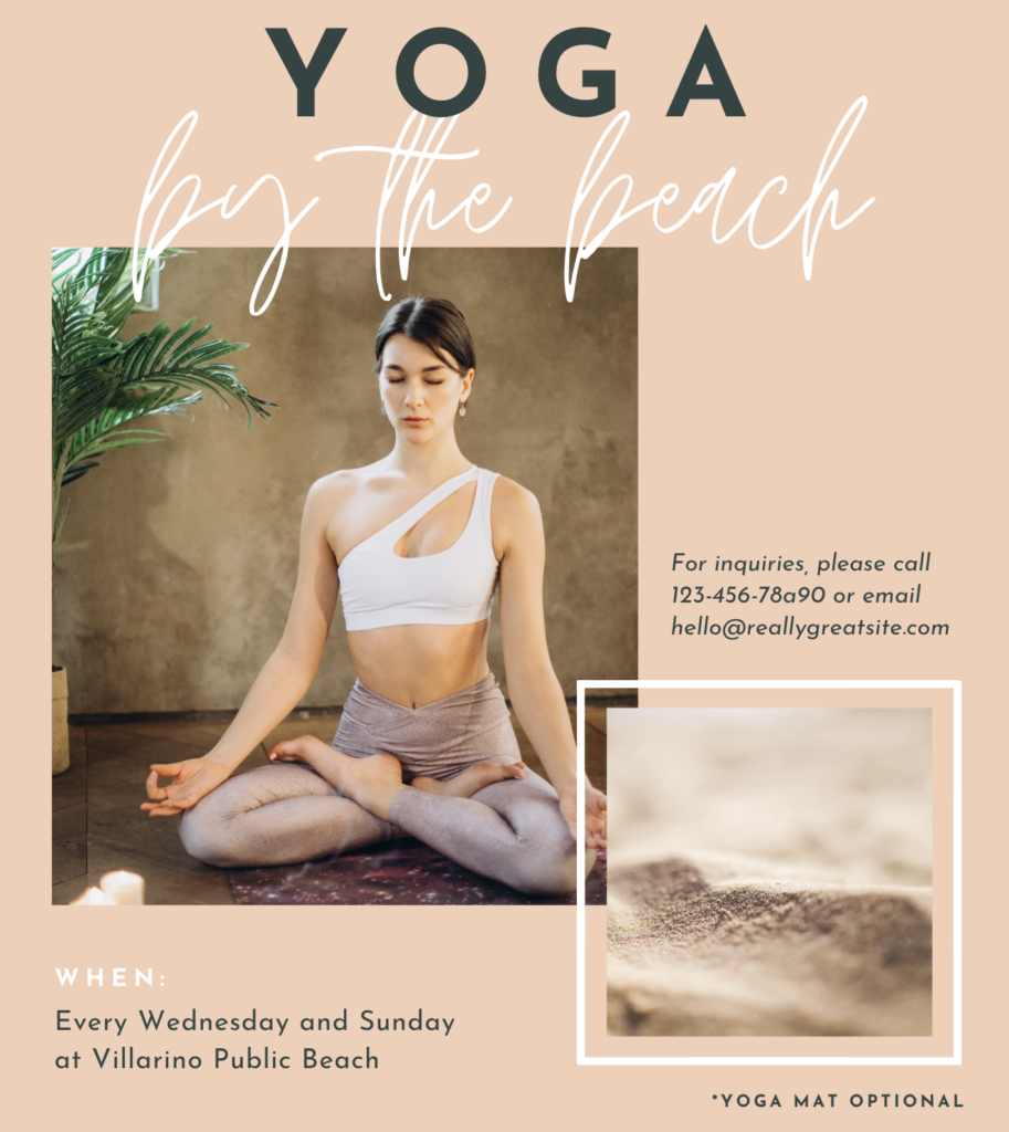 How to make a flyer for yoga classes