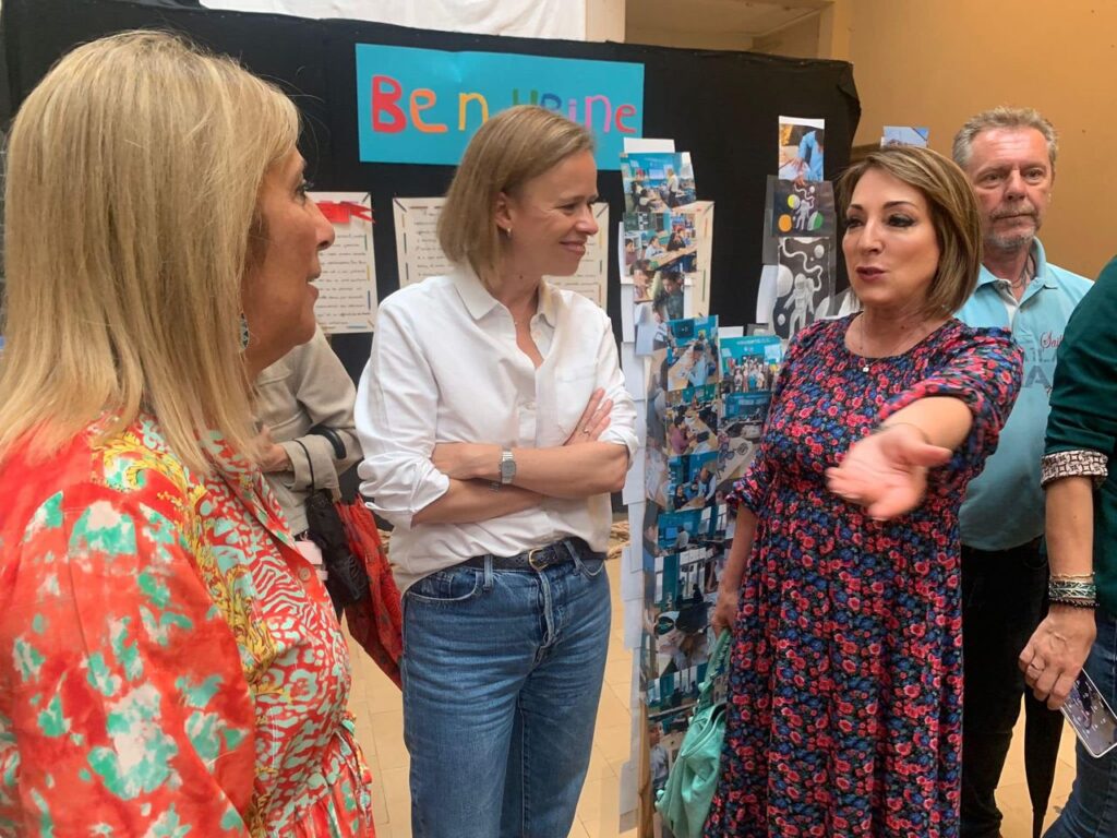 Pencil Vs Camera Exhibition works by Ben Heine and students of Ecole 13 Molenbeek, in company of Education Minister Caroline Desir