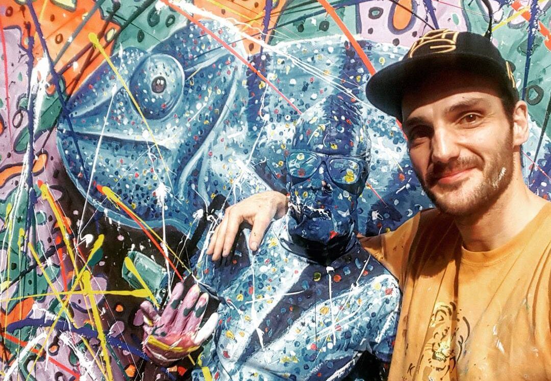 Live Art Performance by Ben Heine Flesh and Acrylic