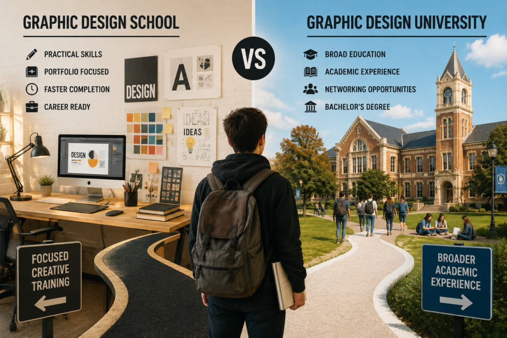 Graphic Design School vs Graphic Design University: Choosing the Right Path for Creative Success